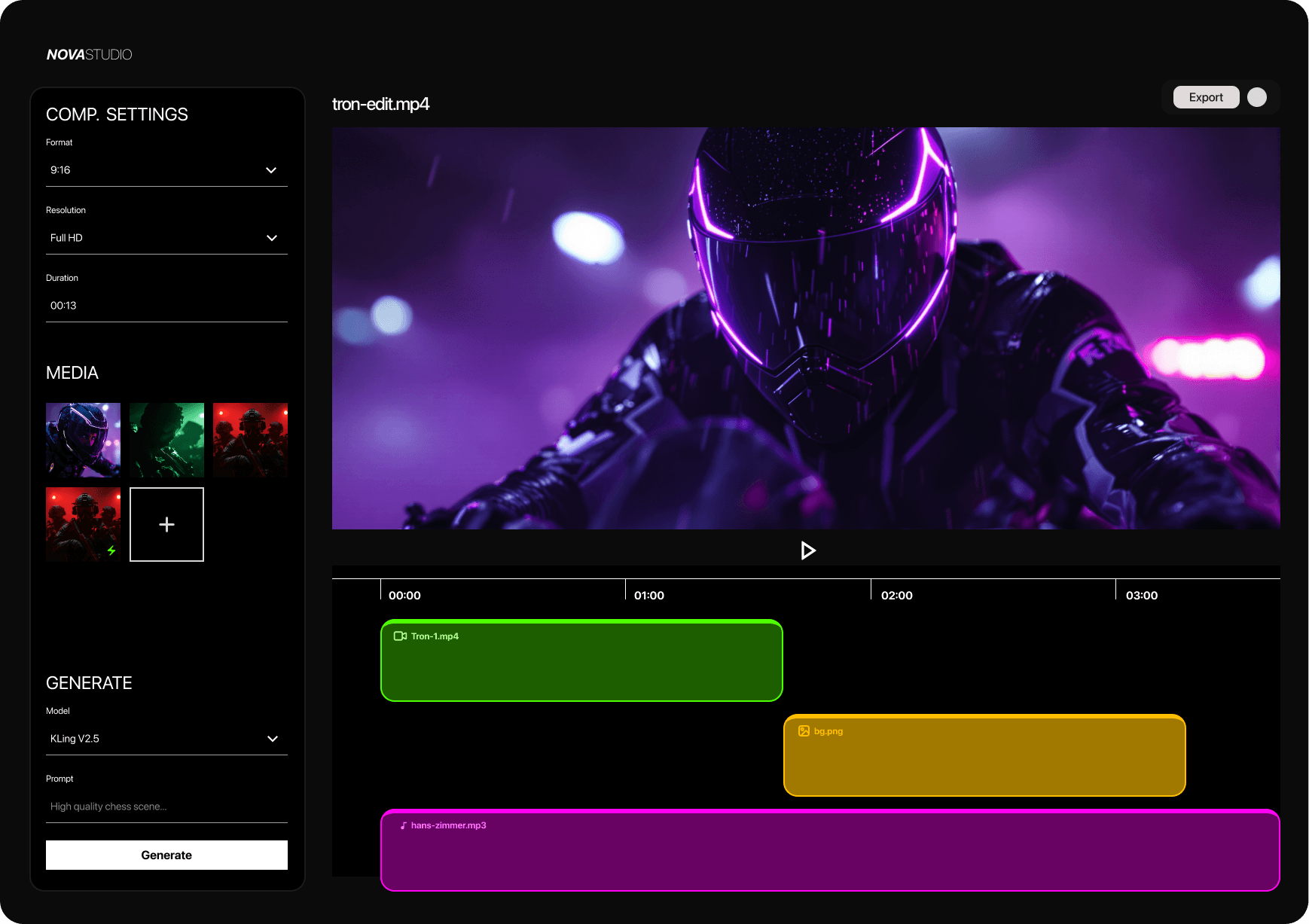 NovaStudio — AI Video Editor case study by Novative